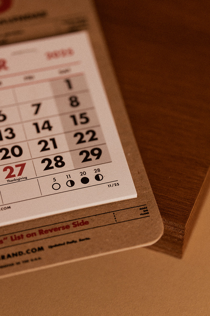 Calendrier Workstation, Field Notes